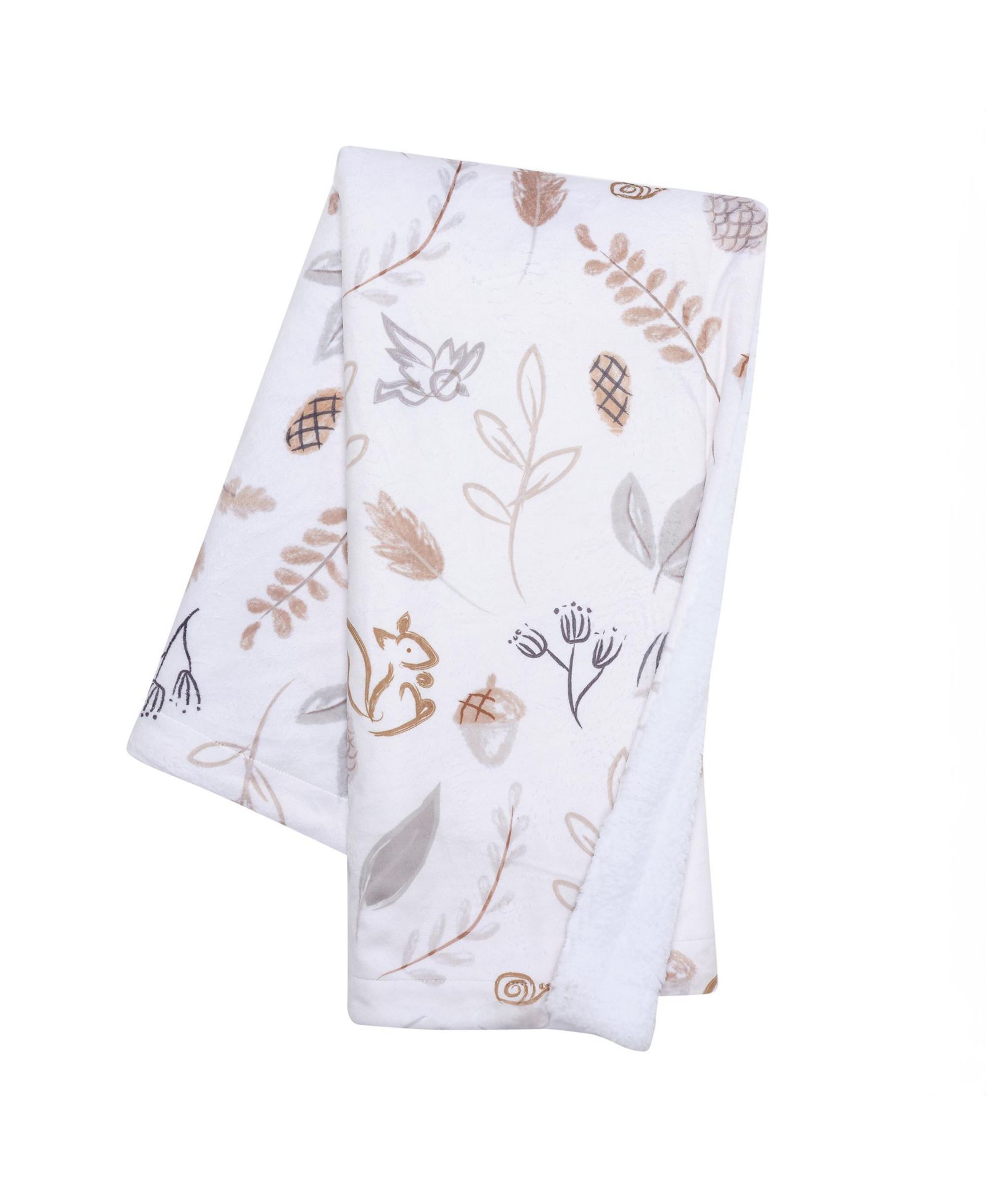Детский плед Lambs & Ivy Treetop Fox Woodland/Forest Minky/Faux Shearling Fleece