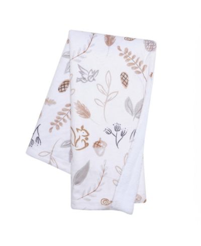 Детский плед Lambs & Ivy Treetop Fox Woodland/Forest Minky/Faux Shearling Fleece