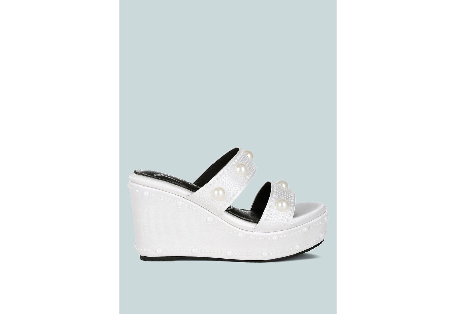 Женские сандалии London Rag Django Pearl Embellished Wedge