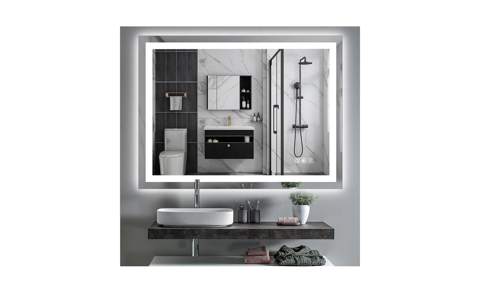 gaomon LED Bathroom Mirror with Lights 48 x 36 Inch/60x36 Inch LED Vanity Mirrors Wall Mounted Dimmable Front Lighted Anti-Fog Makeup Mirror for Bedroom 48 x 36 inch