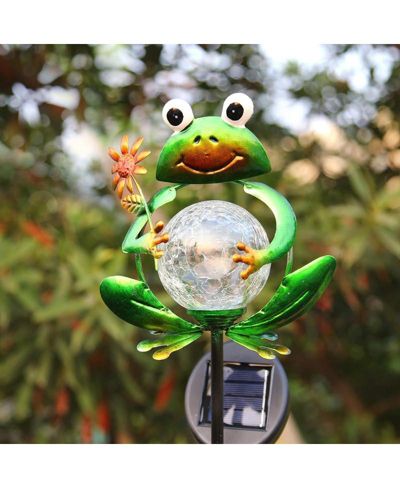 Солнечные фонарики gaomon Frog, декоративные для сада