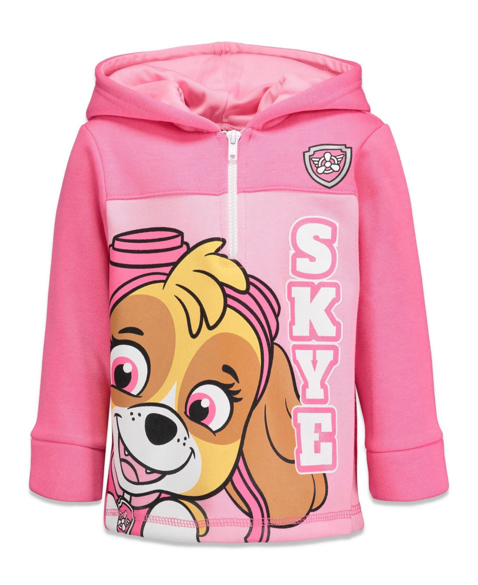 Детское флисовое худи Paw Patrol Nickelodeon Skye с молнией на четверть