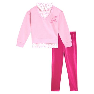 Barbie комплект из толстовки из флиса и леггинсов для девочек, 2-в-1