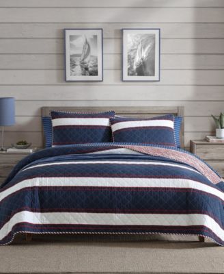Nautica Wesley Reversible 3 Piece Quilt Set, King