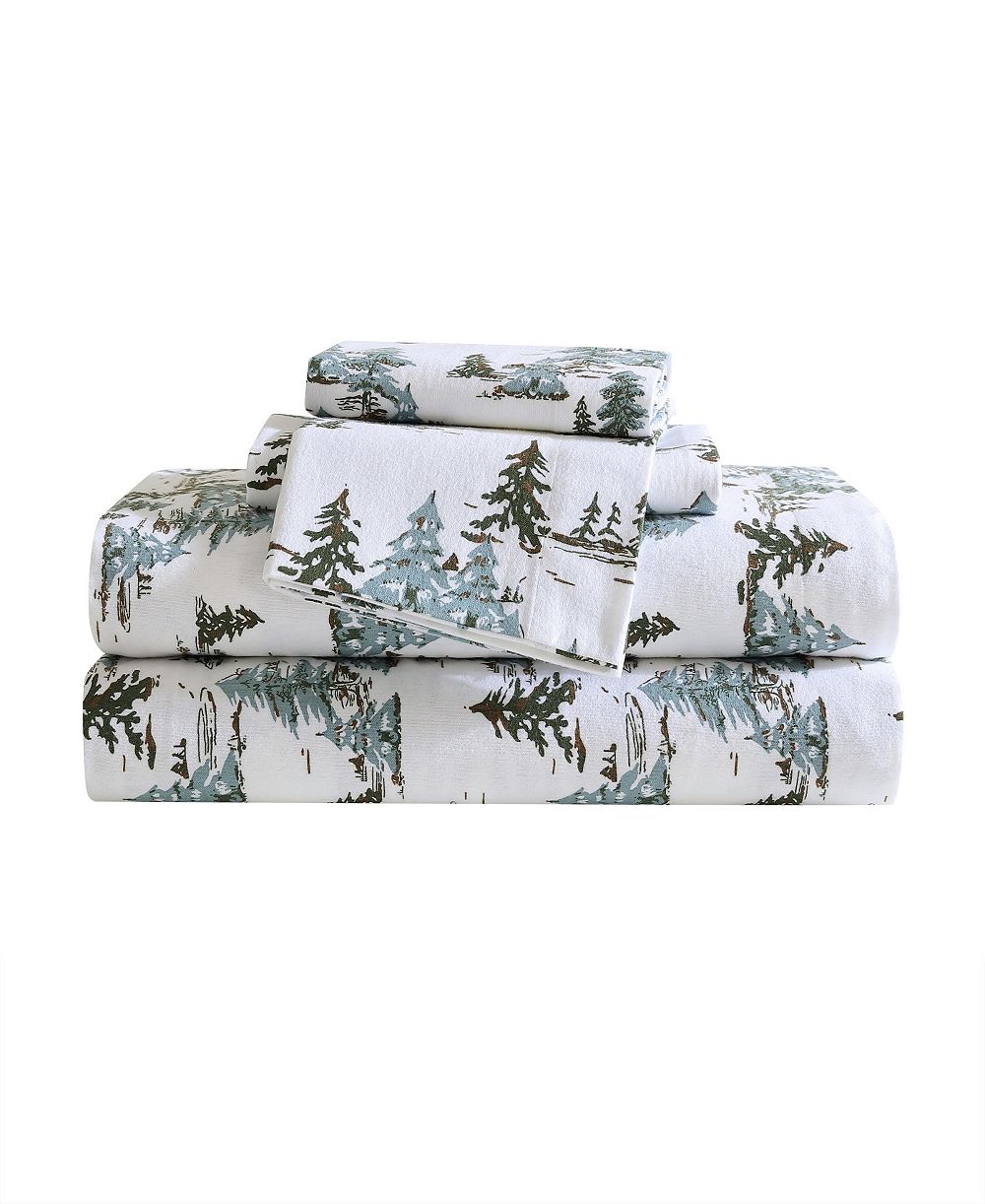Комплект простыней Eddie Bauer Holiday Cotton Flannel, 4 предмета, King