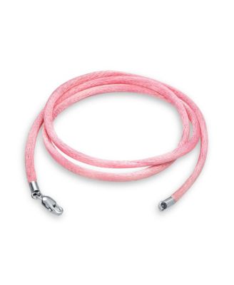 Розовое шелковое коралловое ожерелье Bling Jewelry с серебряной застежкой-карабином