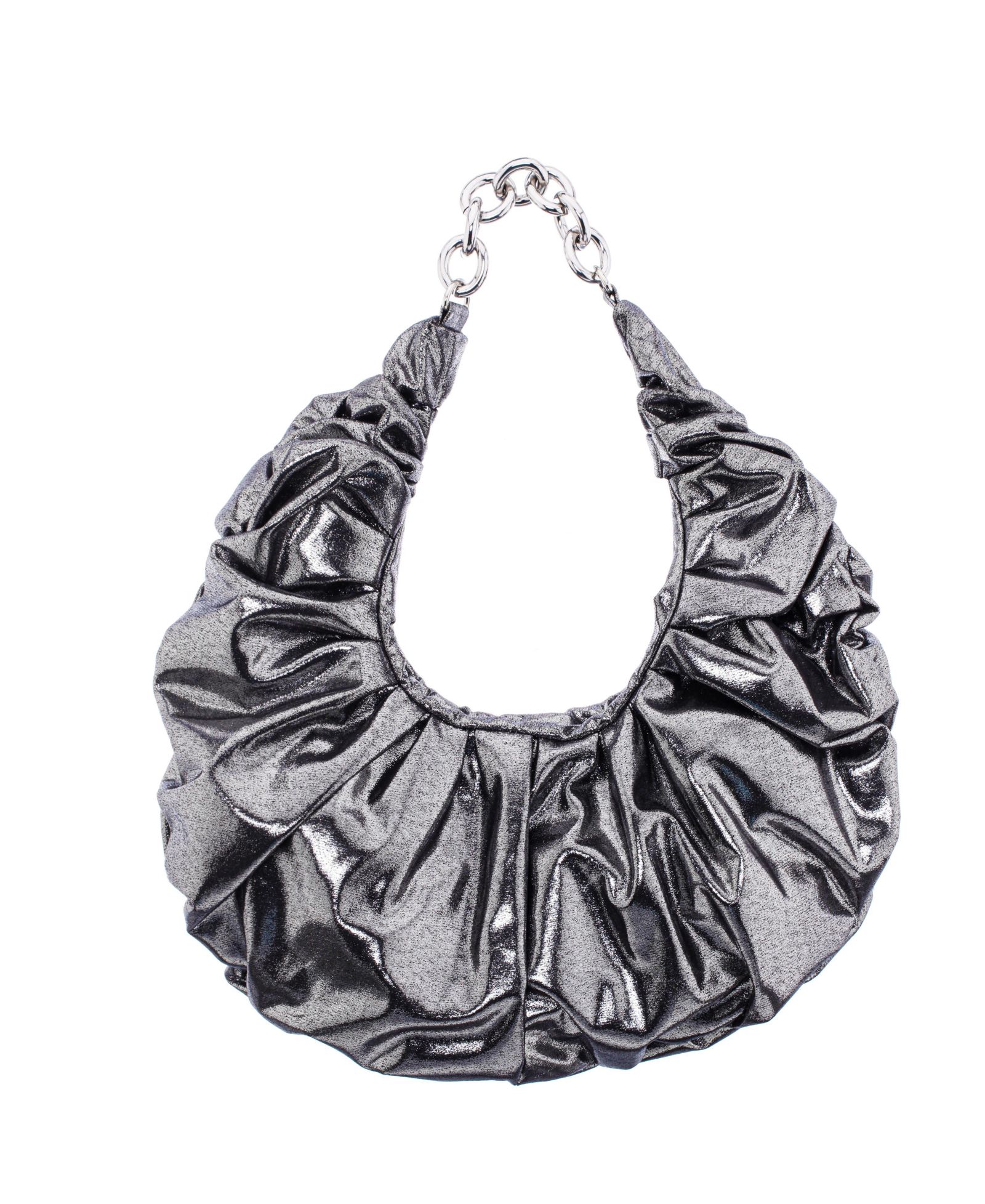 Сумка хобо Nina Ruched Metallic