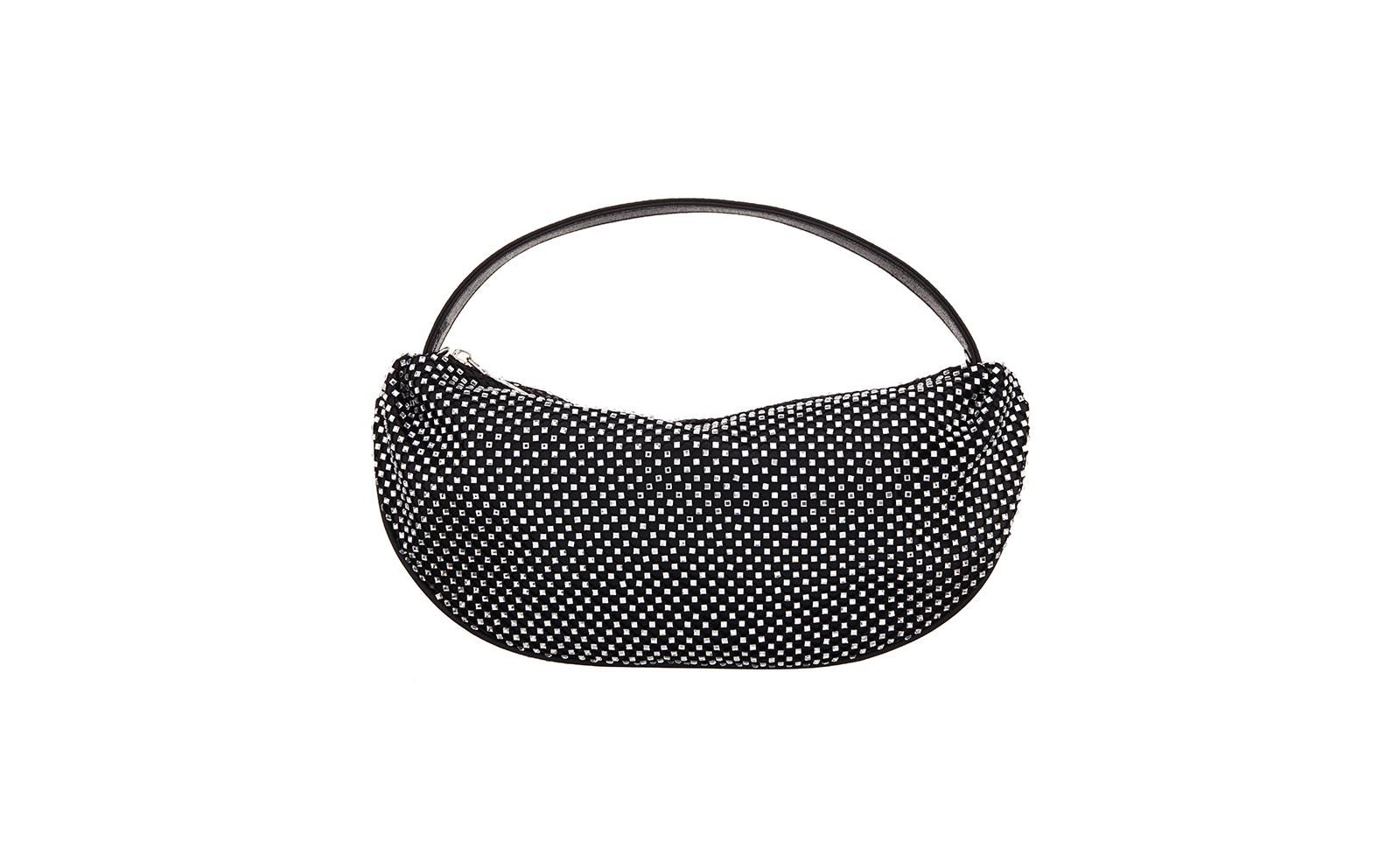 Сумка Nina Half Moon Crystal Netting Bag