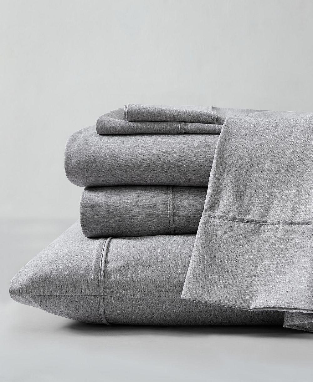 Kenneth Cole New York Solid Cationic Brushed Microfiber 4 Piece Sheet Set, King