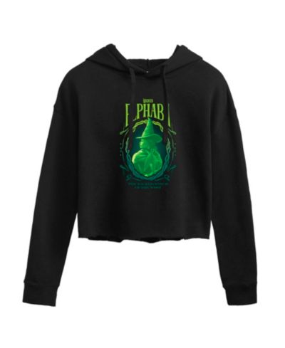 Худи Juniors' Hybrid Apparel Trendy Wicked Elphaba Graphic Cropped