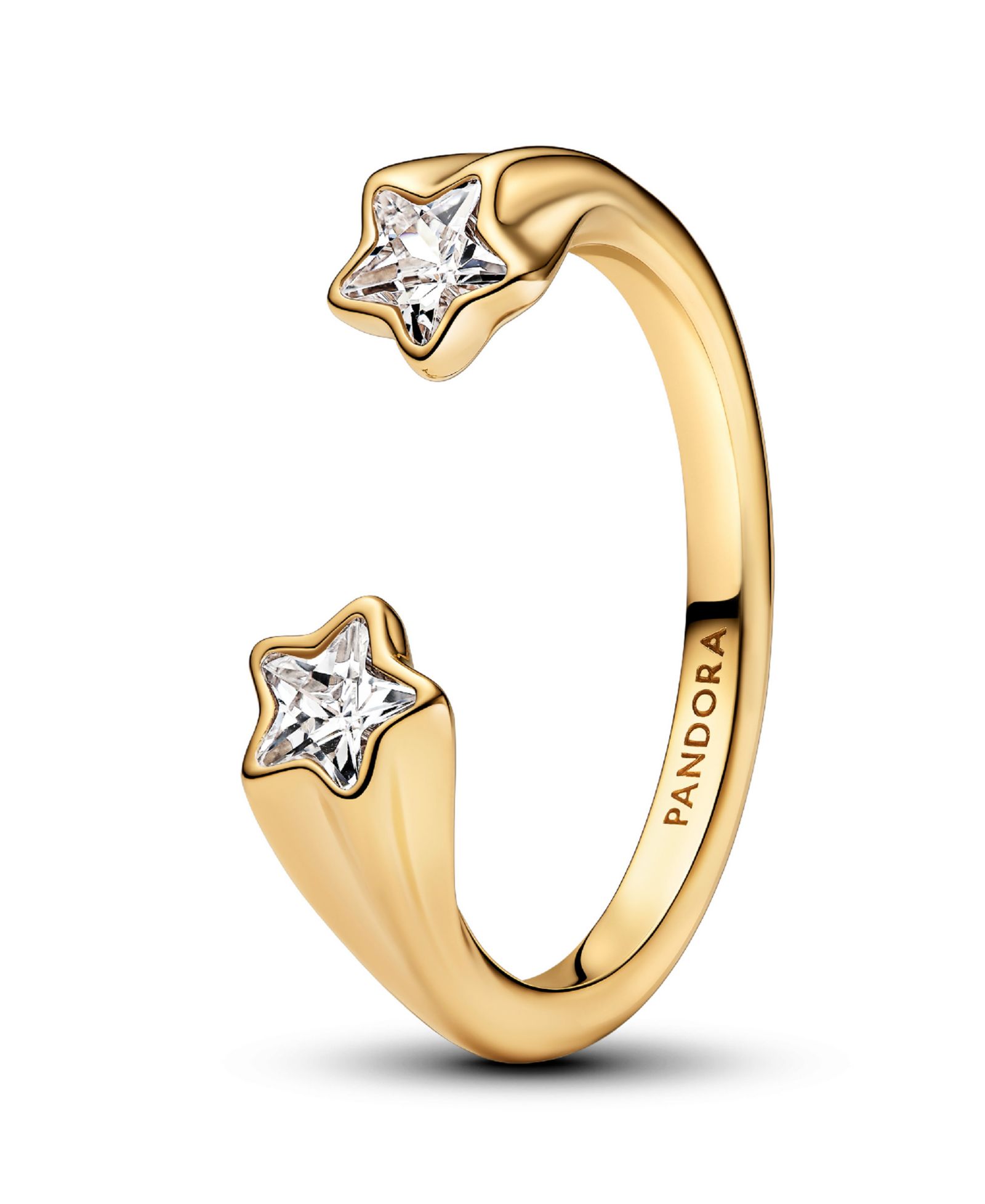 Pandora кольцо Shooting Stars с позолотой