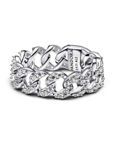 Кольцо Pandora Sterling Silver Pavé Cuban Chain