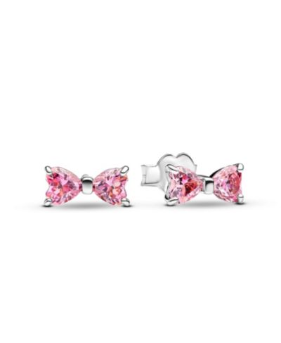 Серьги-гвоздики Pandora Sterling Silver Sparkling Bow
