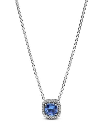 Pandora кулон Sparkling Square Blue Halo