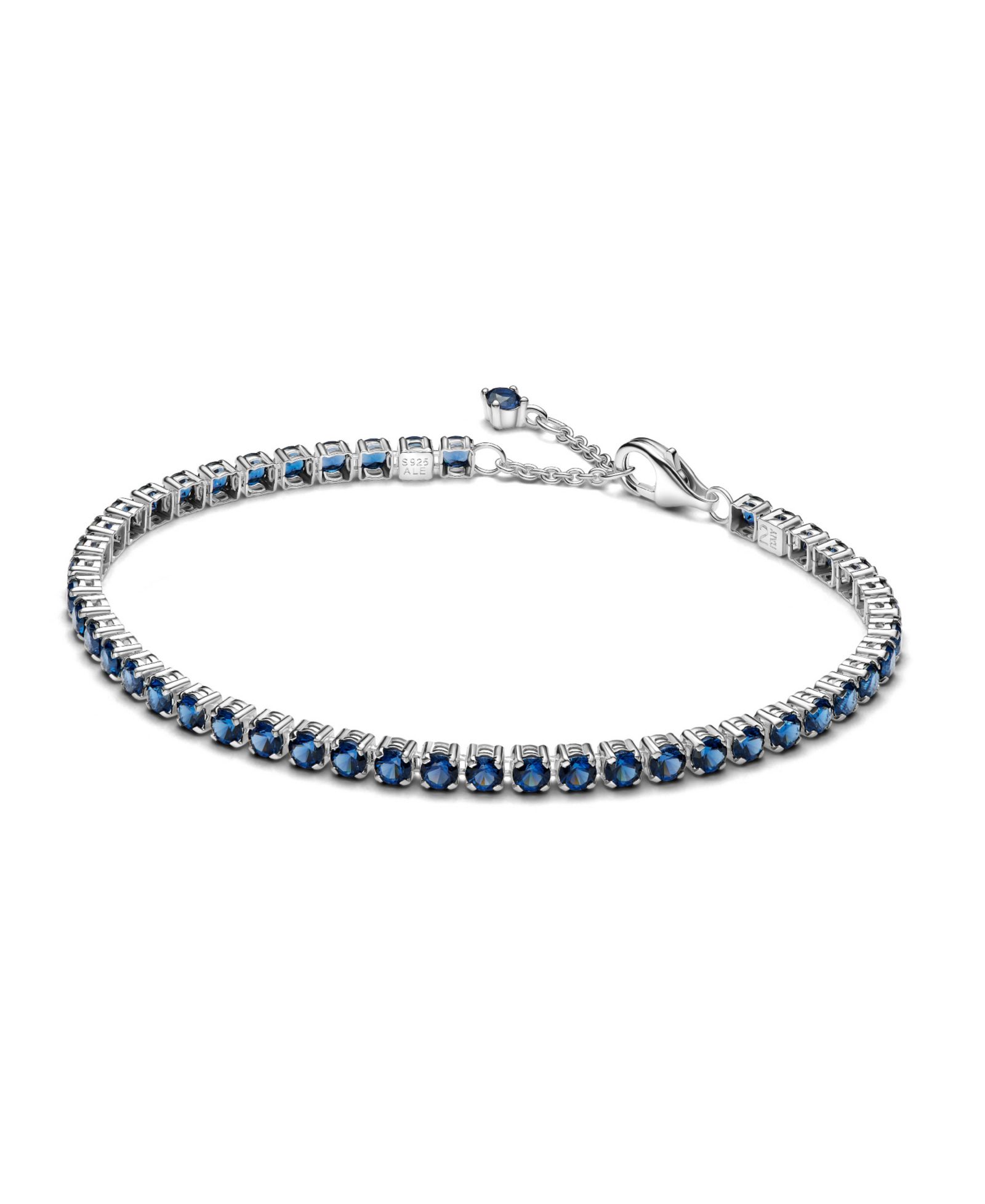 Pandora Браслет Tennis Sparkling Blue из Sterling Silver