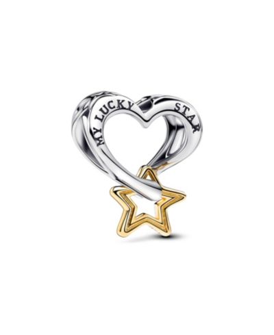 Pandora Подвеска Lucky Star Heart Two-Tone Sterling