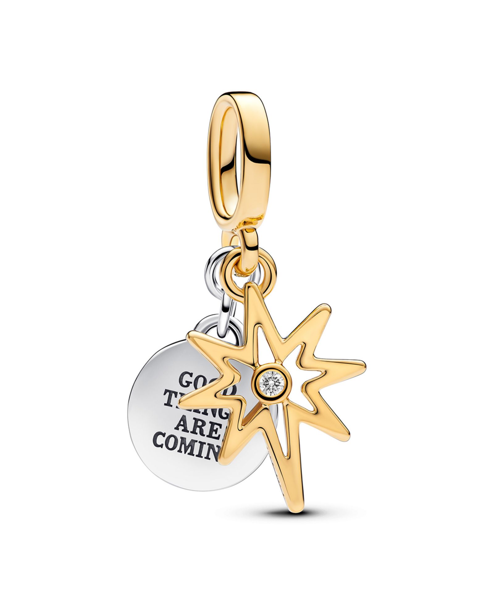 Подвеска-шарм Pandora Engravable North Star Lab-Grown Diamond Dangle