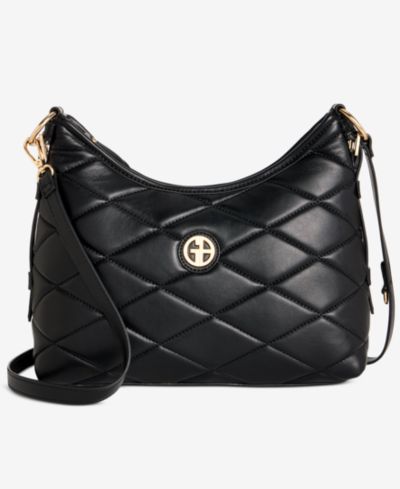 Giani Bernini Small Quilted Soft Shoulder Crossbody, Exclusively at Macy's