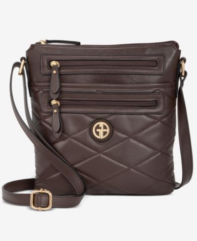 Giani Bernini Small Quilted North South Crossbody, Exclusively at Macy's
