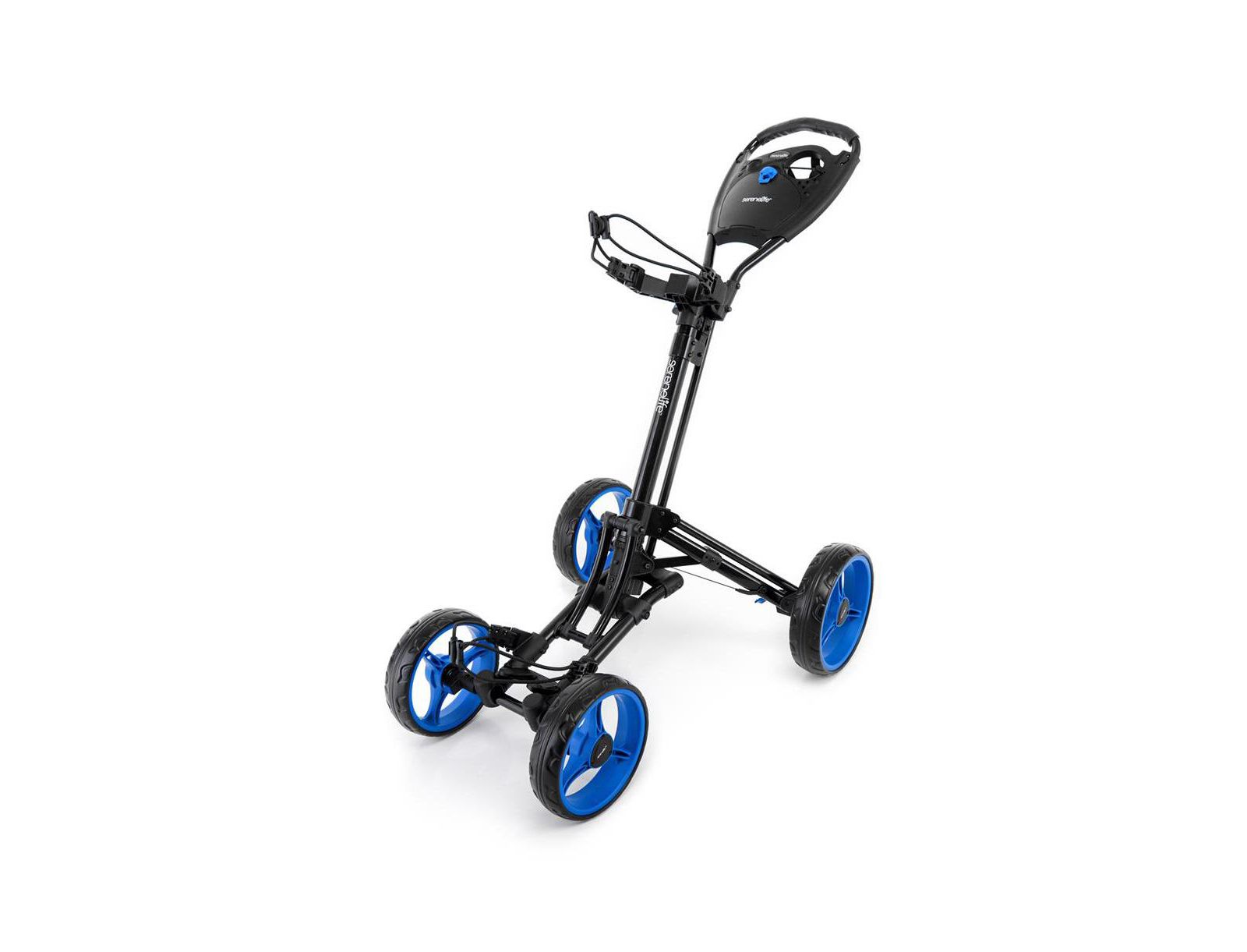 SereneLife Foldable 4-Wheel Golf Push Cart, AI Frame Trolley