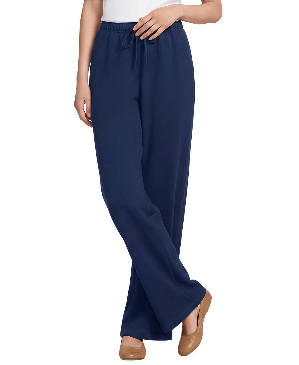 Lands' End Women's Serious Sweats High Rise Relaxed Straight Leg Pants