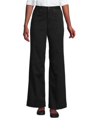 Lands' End Petite High Rise 5 Pocket Wide Leg Chino Pants