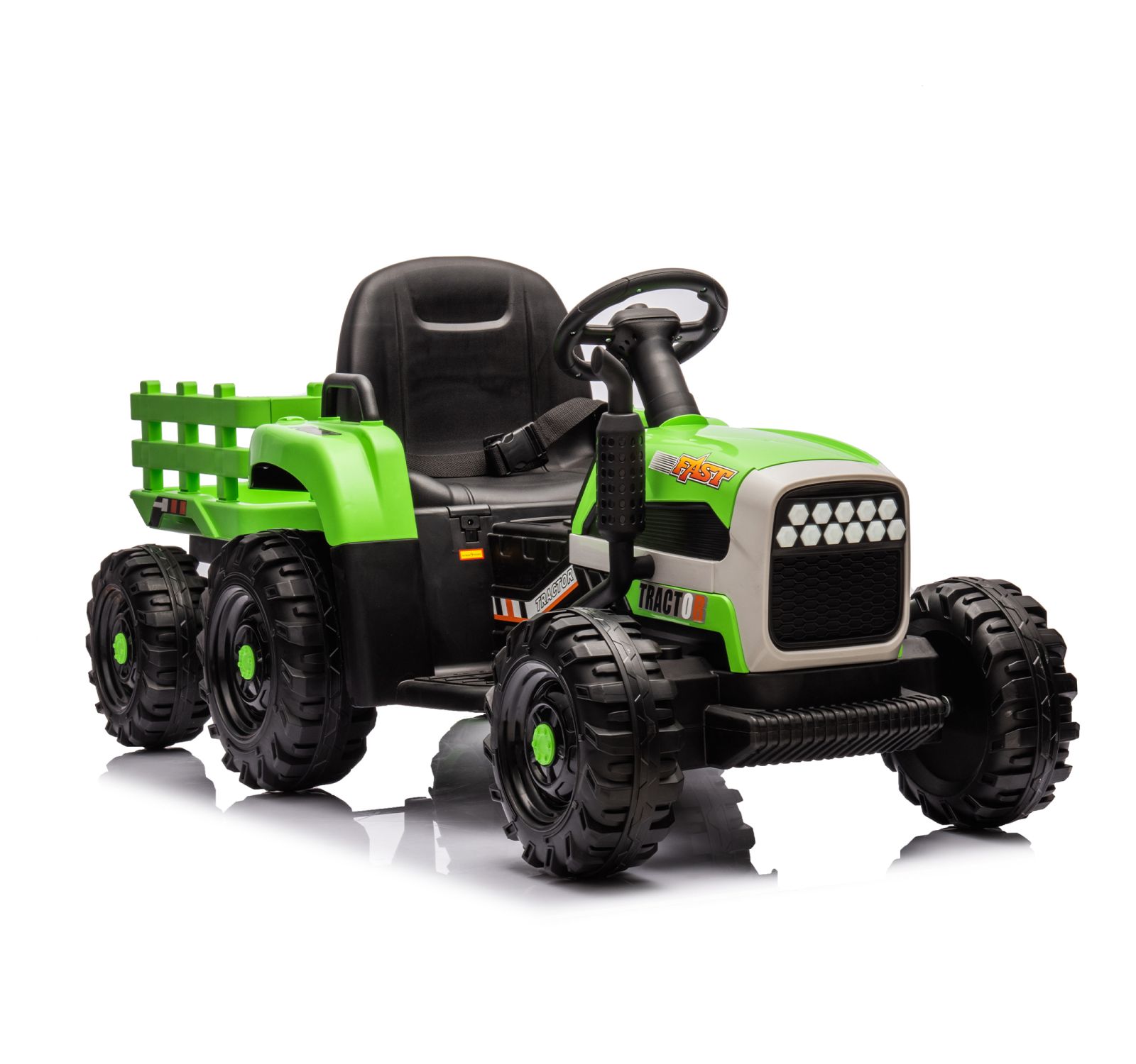 Streamdale Furniture Ride On Tractor 2.0 with Trailer, 24V Battery-Powered Remote Control, Ages 3-6