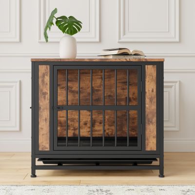 Streamdale Furniture Rustic Brown Dog Crate Table (27.48)