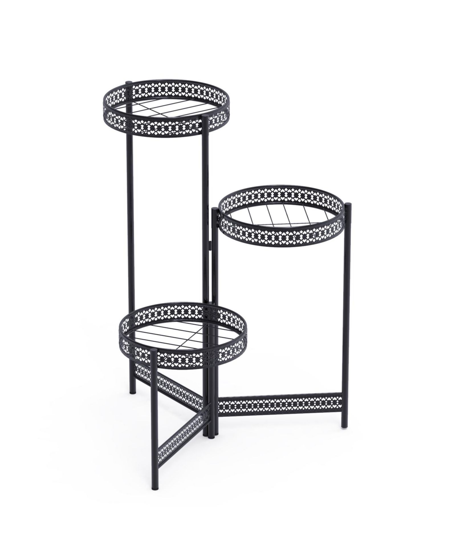 Металлическая подставка для растений UNHO Multi-tier Planter Flowers Pots Holder Garden Patio Decor