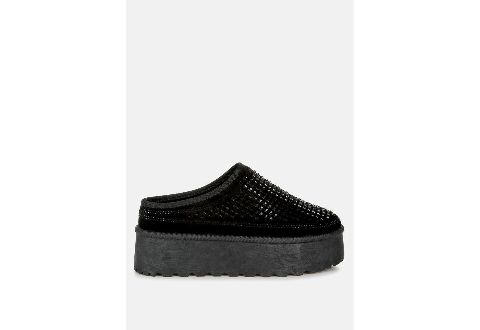 Kickles Rhinestones Embellished Platform Classic Slip-On