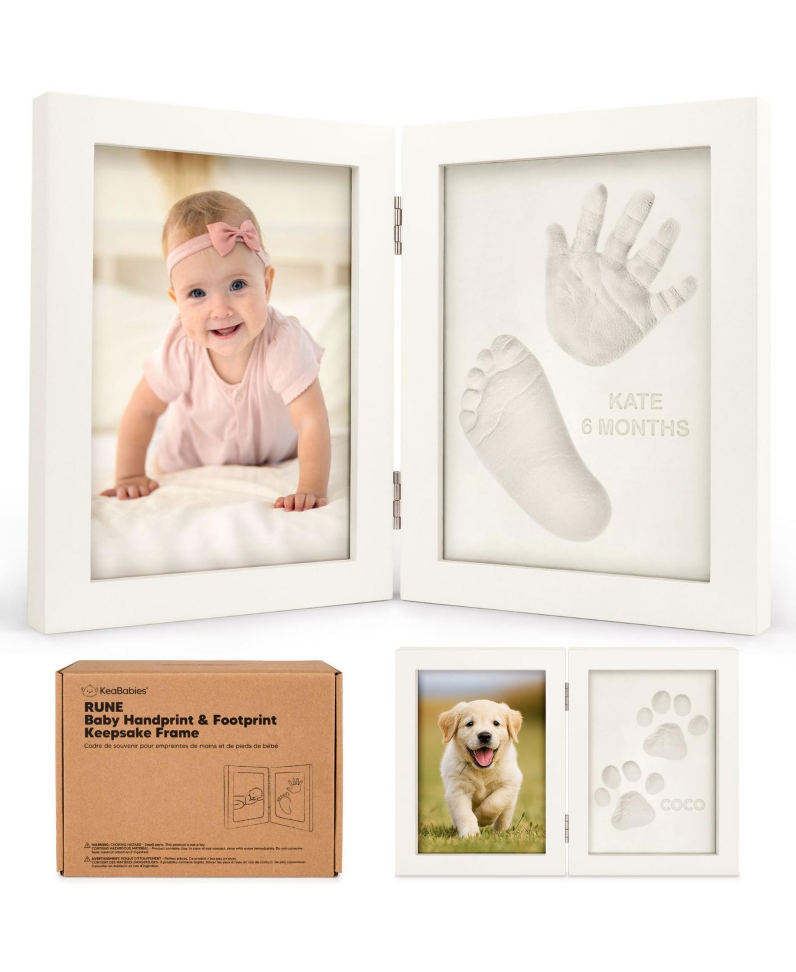 KeaBabies Rune Набор отпечатков рук и ног ребенка, подарок на Baby Shower