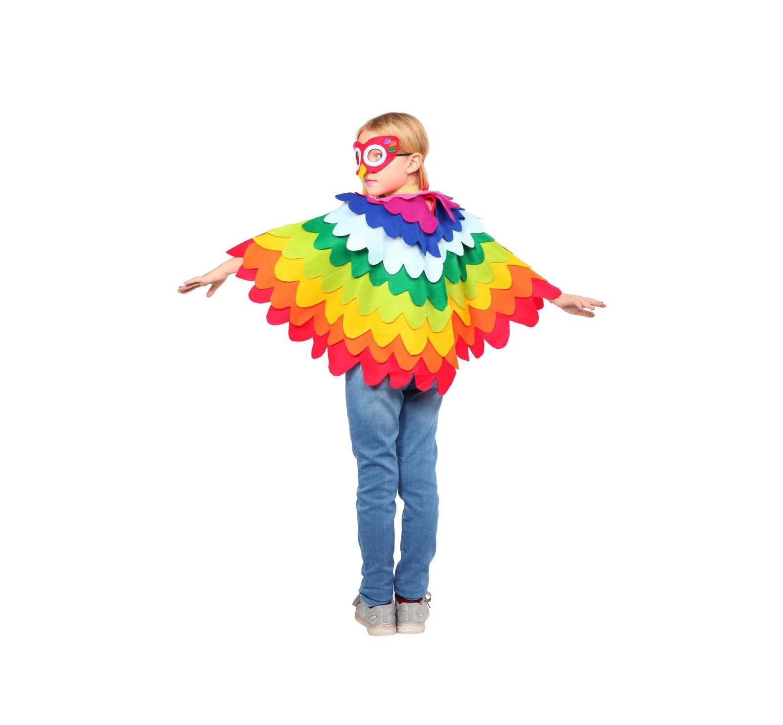 Детский костюм Dress Up America Colorful Parrot с накидкой и маской