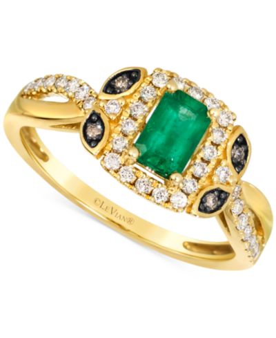 Кольцо Le Vian Emerald (1/3 ct. t.w.), Nude Diamond (1/4 ct. t.w.) & Chocolate Diamond в 14k золоте
