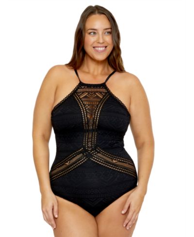 Слитный купальник Becca ETC Plus Size Color Play Crocheted