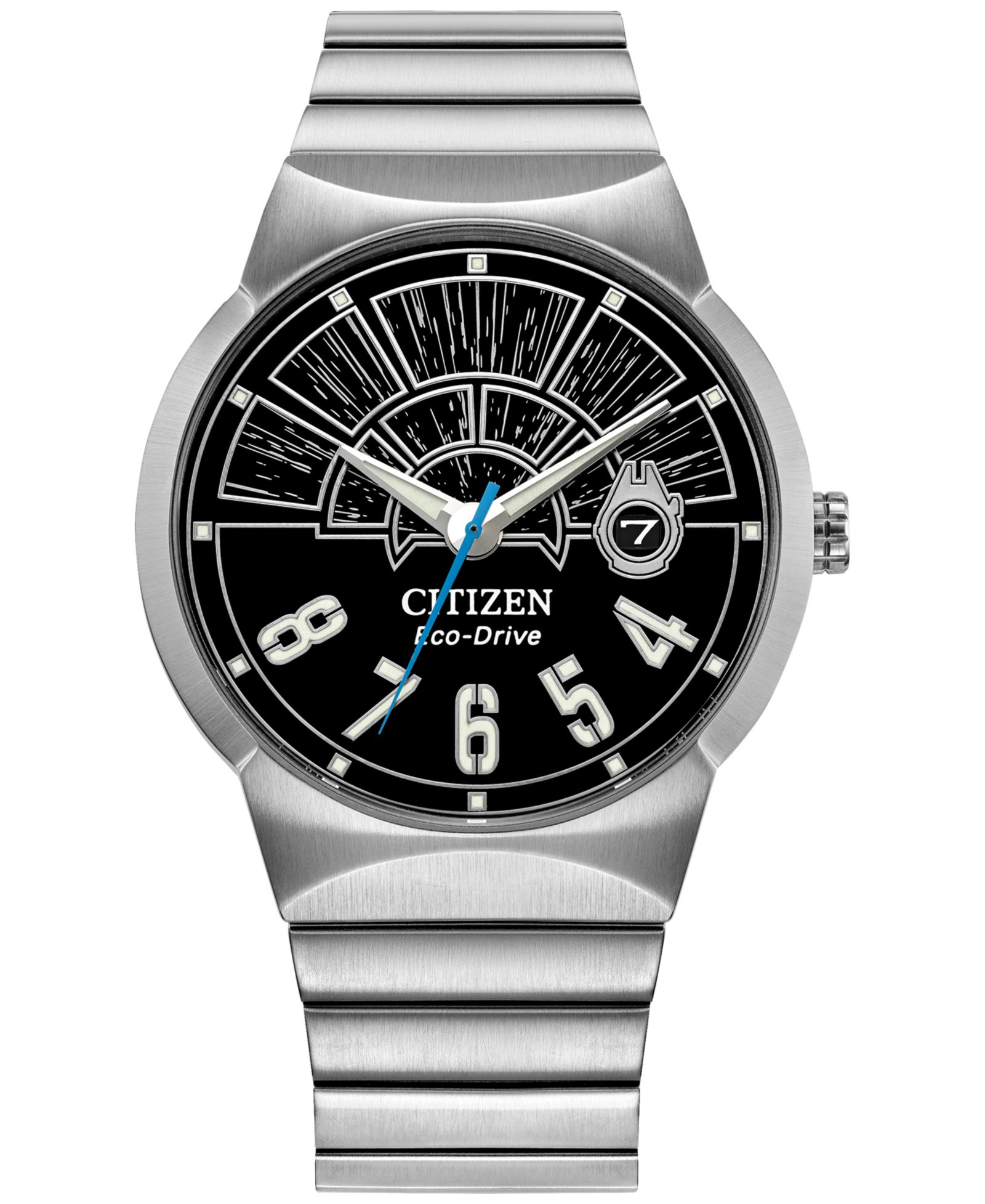 Citizen Eco-Drive Men's Star Wars Millennium Falcon Hyperdrive Stainless Steel Bracelet Watch 40mm