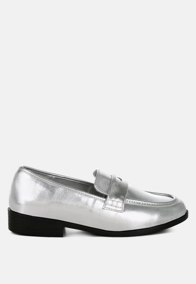 London Rag Женские лоферы Rugle Metallic Faux Leather Flat