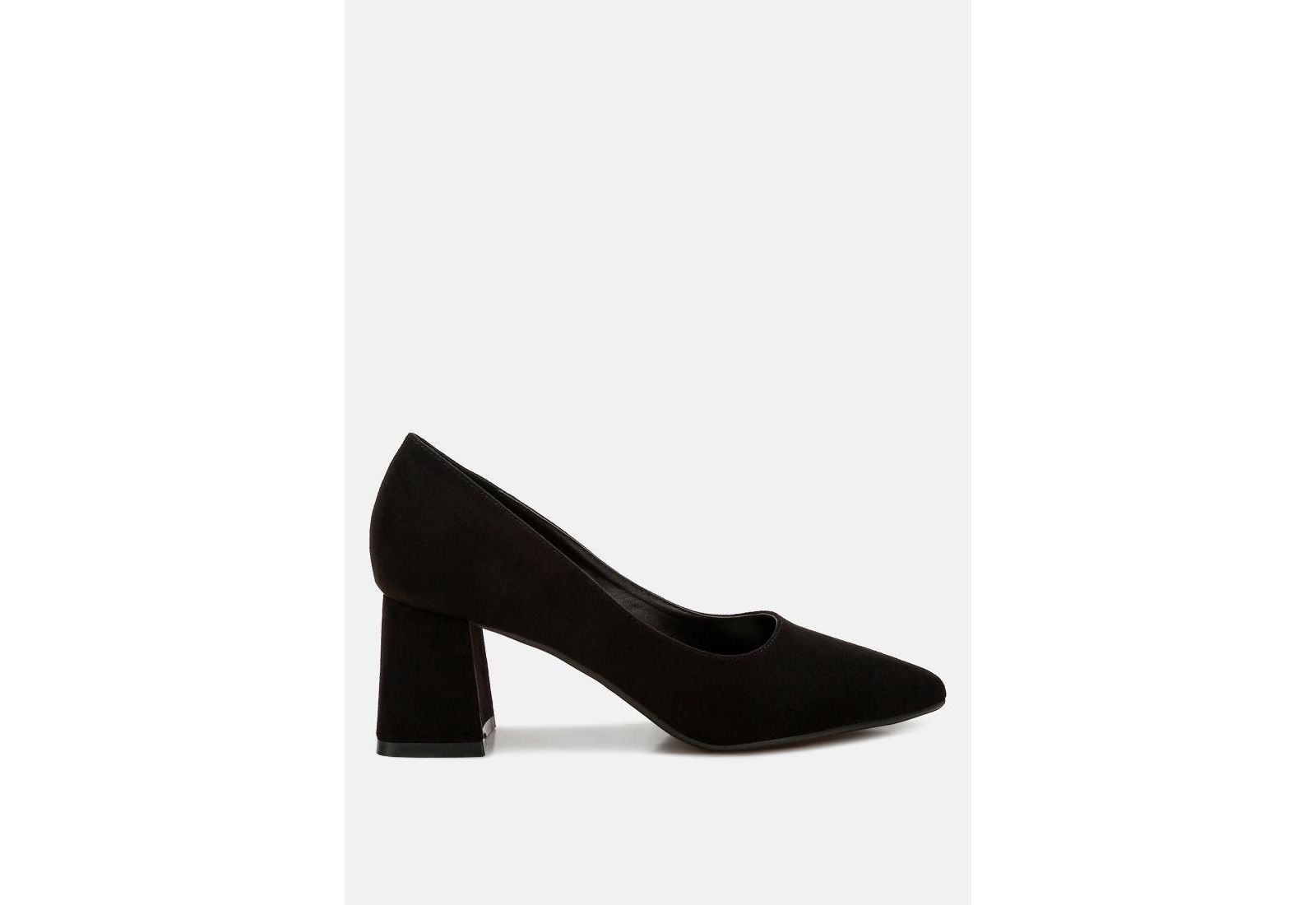 London Rag Malai Block Heel Pumps