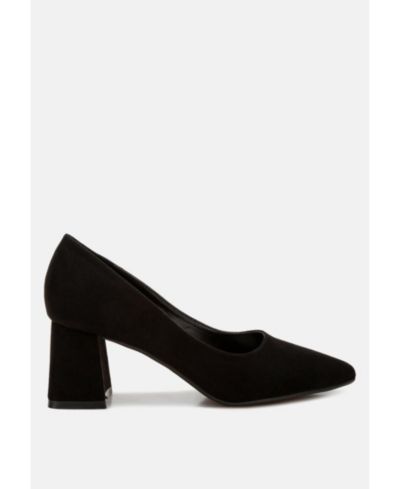London Rag Malai Block Heel Pumps