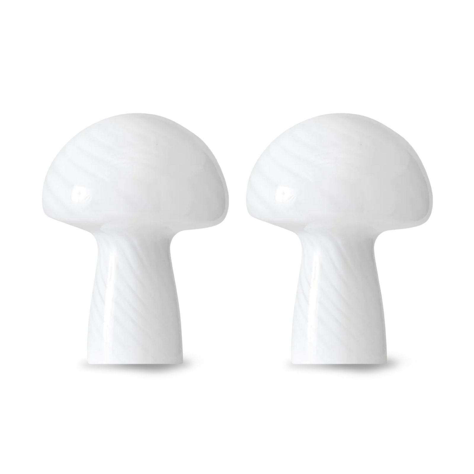 Mushroom 13" Frosted Glass LED Table Lamp Bundle