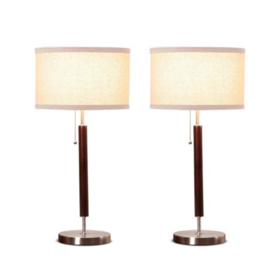 Набор настольных LED ламп Carter Wood 26", комплект из 2 шт