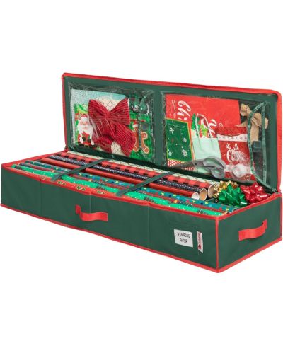 Green with red trim