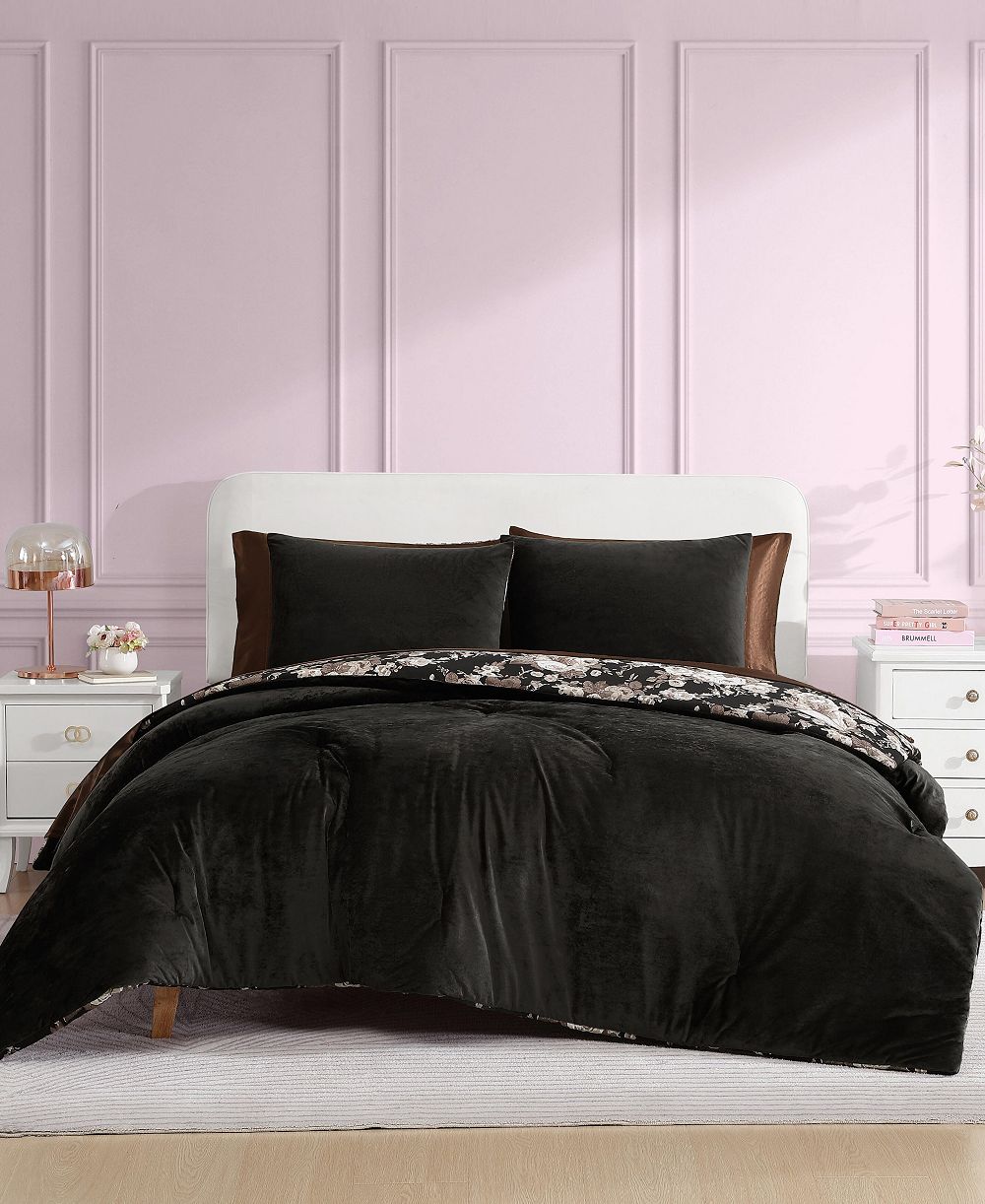 Betsey Johnson Solid Velvet 3-Pc. Duvet Cover Set, King
