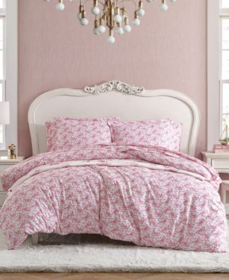 Betsey Johnson Ballet Bows Reversible 3-Pc. Duvet Cover Set, Full/Queen