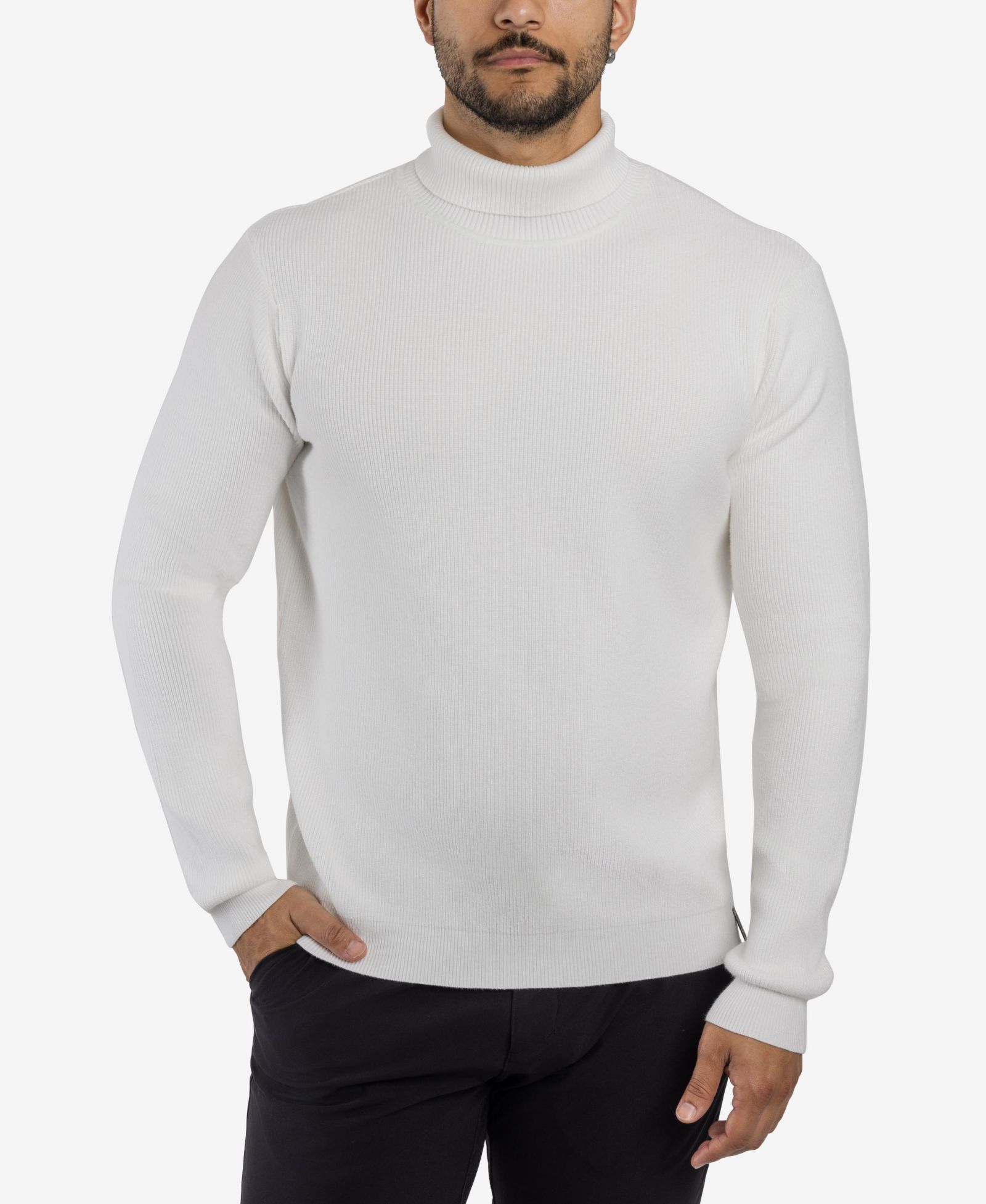 SPRING + MERCER Men's Ribbed Turtle Neck Sweater