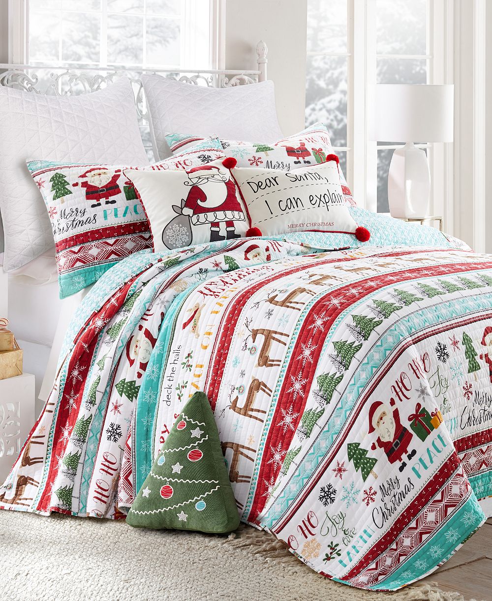 Levtex Home Merry Bright Ho Ho Holidays reversible комплект из 3 предметов