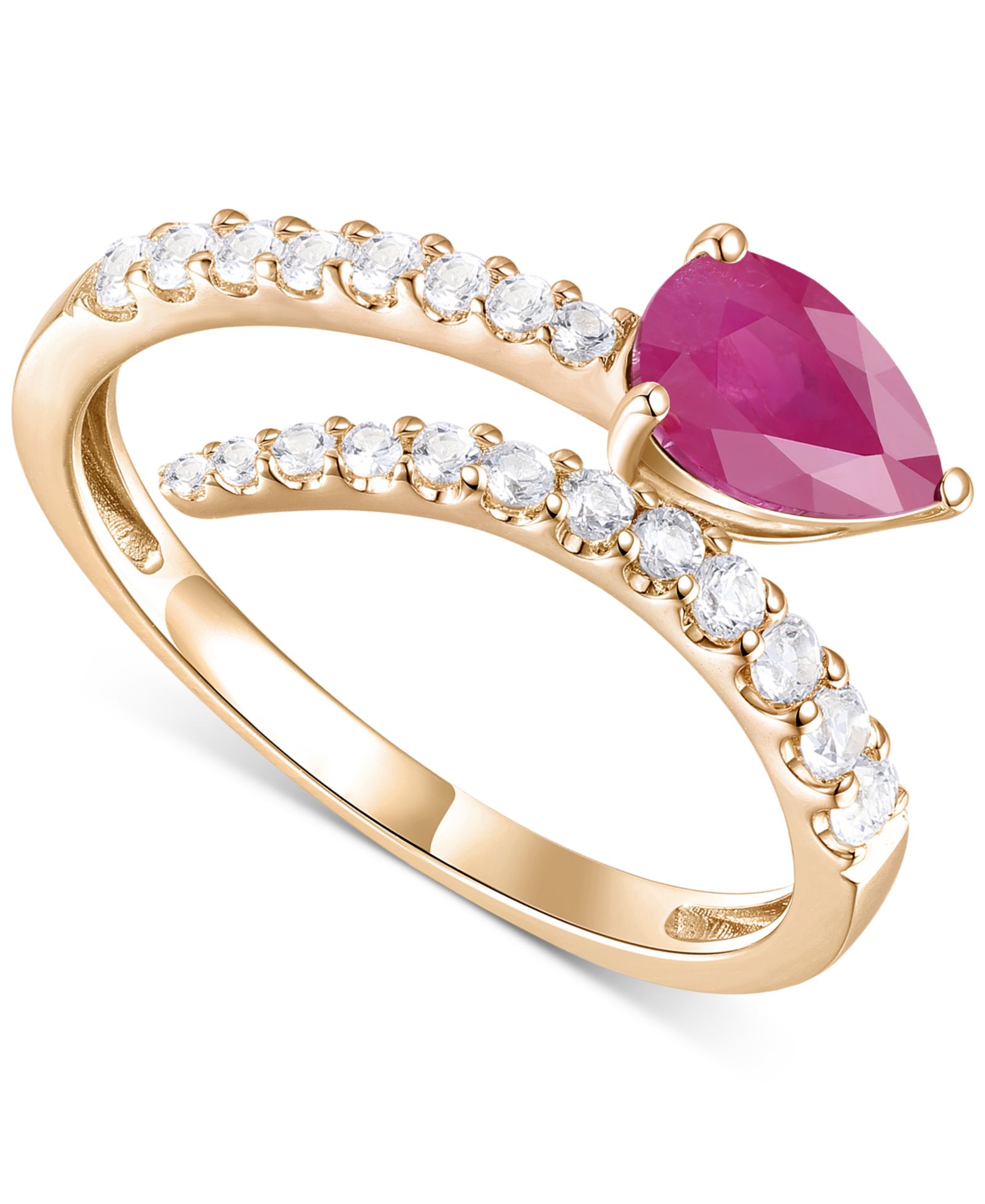 Кольцо с изумрудом и бриллиантом в 14k Yellow Gold