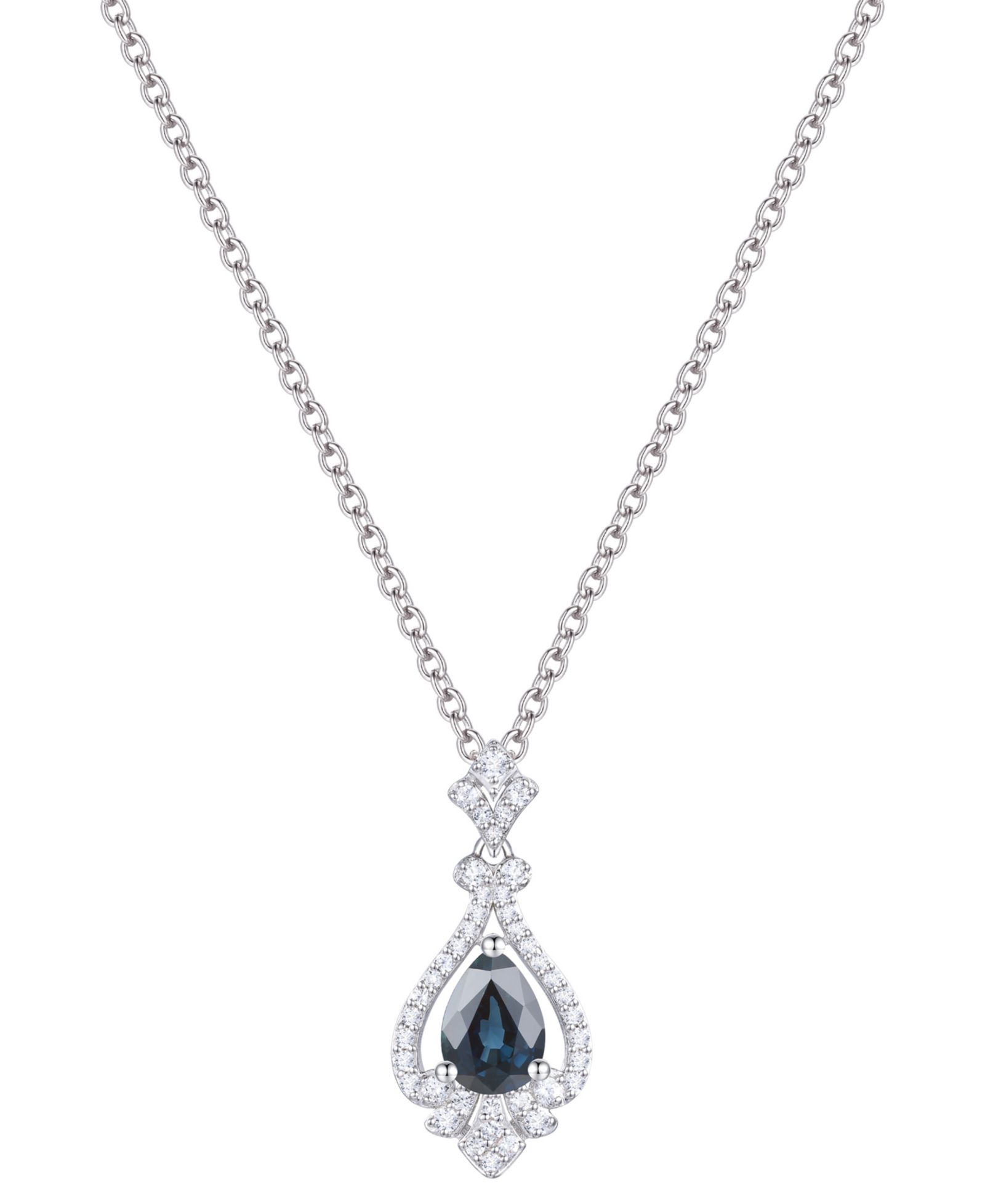 Подвеска с изумрудом (5/8 ct. t.w.) и бриллиантом (1/5 ct. t.w.) Pear Halo в 14k Gold (также в Ruby & Sapphire)