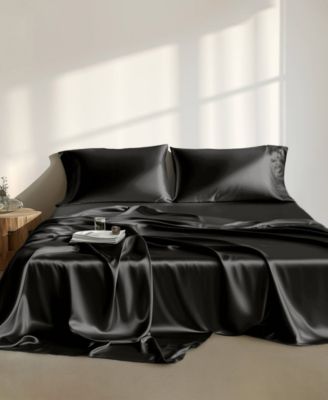 Madison Park Essentials Satin Luxury 7-Pc. Sheet Set, Split King