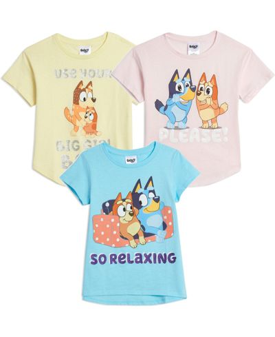 Комплект из коротких футболок для девочек-малышек Bluey (2T-4T)