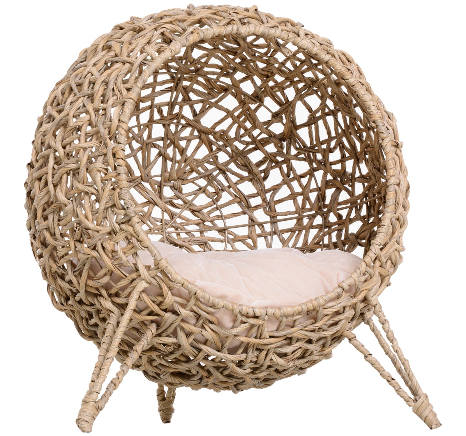 Лежанка для кошек Weaved Cat Bed 20.5" из бананового листа, бежевая